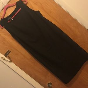 Lined, black dress